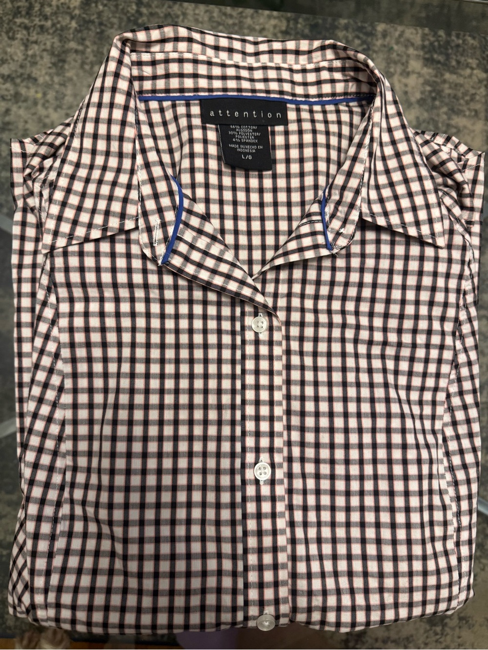 Large Men’s Plaid Button-Down Shirt Lot - White, Brown & Red - Picture 5 of 5